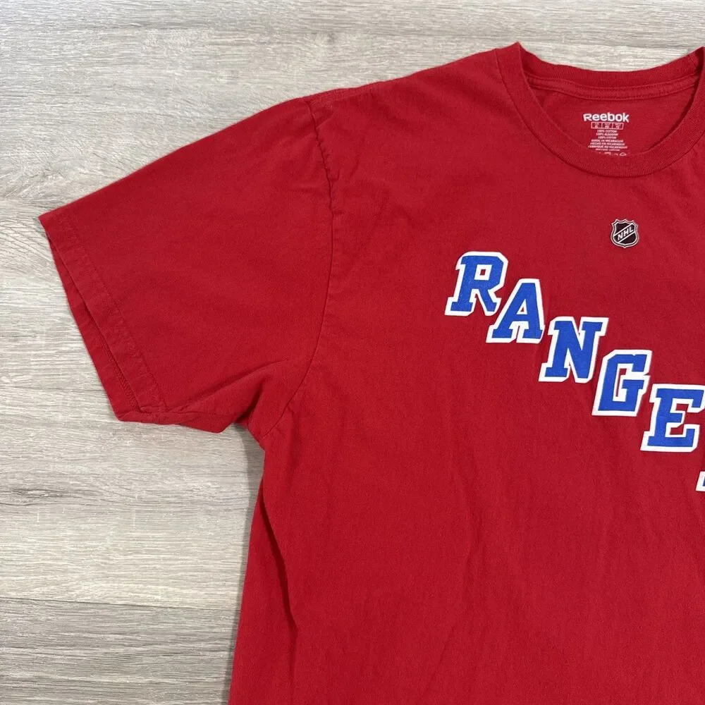 Dan Girardi Shirt New York Rangers NHL Reebok Men’s Red XL 100% Cotton